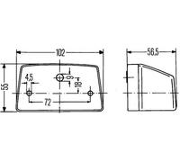 Number Plate Lamp both sides Bolted 2KA 003 389-061 HELLA for VW MERCEDES-BENZ