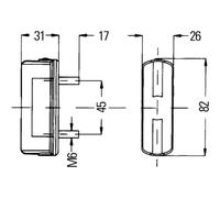 HELLA 2KA 997 011-001 Licence Plate Light - Halogen - 12V - Bolted/mounting - Lens Colour: Crystal clear - right/left - Quantity: 1