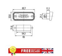 Number Plate Light - HELLA 2KA 010 278-627 OE 010 278-627