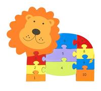 (Lion) Orange Tree Toys Animal Counting Puzzle
