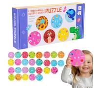 Number Puzzle - Toddler Alphabet Number Jigsaw Puzzles | Educational Toys Double-Sided Counting Spelling Matching Game for Kids Toddler Classroom Homeschool Supplies