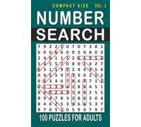 Number Search: 100 Puzzles for Adults, Compact and Travel Size 5 x 8 Inches | Volume 2 |