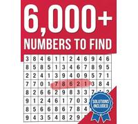 Number Search Book for Adults: Over 6,000 Numbers to Find, 3 to 8 Digits, 2 Puzzles Per Page, 8.5x11 Large Print with Solutions