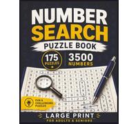 Number Search Puzzle Book for Adults: 175 Large Print Number Search Puzzles with 3500 Numbers to Find | Fun Brain Games for Adults & Seniors