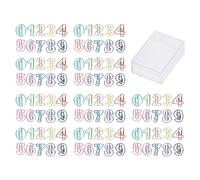 Number Shape Paper Clips, Cute Rich Colors Bookmark Clips, Strong Clamping Fancy Paperclips with 10 Numbers Design, Funny Cute Planner Clips for Office School Home Use, Durable Met
