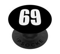 Number Sixty Nine #69 Sports Team Uniform Birthday 69 PopSockets Adhesive PopGrip