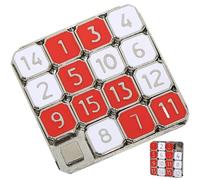 Number Slide Puzzle, 3 x 3" 15 Grids Metal Number Sliding Puzzle, Fun Kids Slide Games, Creative Educational & Learning Toys Gifts for Kids, Adults, , Games