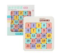 Number Slide Puzzle, Magnetic Logic Game, Brain Teaser Blocks with Smooth Sliding Tiles, Educational Thinking Toy for Boys Girls Adults, Compact Travel Activity Set, for Home School Festival