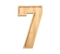 Number Snack Tray - Numbered Snack Platter, Large Reusable Serving Tray with Durable Build, Charcuterie Decor, Kitchen Tableware Accessory, Dessert and Cookie Platter for Home Bar Birthday Party