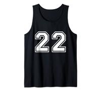 Number Sports 22 Shirt Team 22th Twenty Two Front Back Tank Top