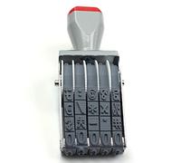 Number Stamp, 5 Digits Roller Stamp Personalized Digit Number Symbol Rolling Wheel Stamp Multi-Function DIY Scrapbooking Ink Stamp