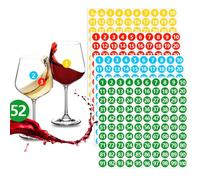 Number Stickers 1-100,0.6 Inch Self-Adhesive Round Labels for Crafts, Inventory, Organization, School & Office Use (8 Sheets)
