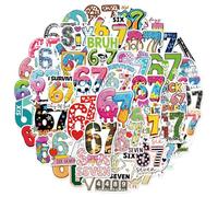 Number Stickers - 50 Sheets of Waterproof Adhesive Material for 67 Labels - Cute Stickers | For Wine Bottles Glasses Packaging Birthday Christmas Business House Door