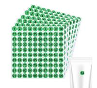 Number Stickers | Set of 7 Consecutive Number Stickers | Tear Resistant Adhesive Decals 1" Round Numbers 1 to 100 for Storage Lockers