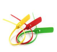 Number Tags, 100 Red Plastic Anti-Tamper Security Seals Numbered Cable Ties Reusable Secure Tags 100mm(Yellow)