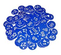 Number Tags 100PCS 1.2 Inch Plastic Numbered Key Tags with Pre Hole Reusable Coat Check Without Key Rings for Locker Keys Baggage Identification Office School