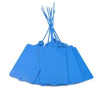 Number Tags, Plastic Anti-Tamper Seals 100pc Reusable Cable Ties Adjustable Length Self-Locking Numbered Nylon Multicolor(Blu)