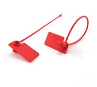 Number Tags, Plastic Anti-Tamper Seals Reusable Cable Ties Security Individual Numbers 100-1000mm Multicolor(Red,500)