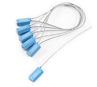 Number Tags, Plastic Anti-Tamper Seals Reusable Self-Locking Adjustable Numbered Cable Ties Multicolor Multiple Sizes(Blu,50pcs)