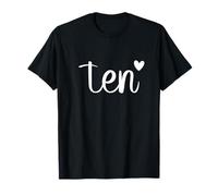 Number Ten Text Children Birthday 10 Years Child Age T-Shirt