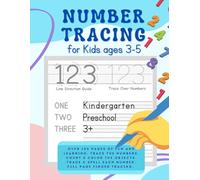 Number Tracing for Kids ages 3-5: Fun Tracing Numbers Workbook. Pencil Tracing & Finger Tracing. Counting & Coloring. Develop Early Math Skills and Preschool Pencil Control.