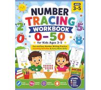Number Tracing Workbook 0-50 for Kids Ages 3-5: Fun and Easy Number Writing Practice, Counting Activities & Early Math Skills