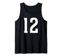 Number Twelve #12 Sport Team Uniform Tank Top