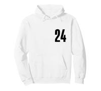 Number Twenty Four #24 Sports Team Uniform Birthday 24 Pullover Hoodie
