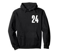 Number Twenty Four #24 Sports Team Uniform Birthday 24 Pullover Hoodie