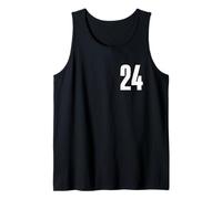 Number Twenty Four #24 Sports Team Uniform Birthday 24 Tank Top