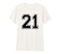 Number Twenty One #21 Sports Team Uniform Birthday 21 Premium T-Shirt