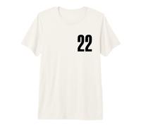 Number Twenty Two #22 Sports Team Uniform Birthday 22 Premium T-Shirt