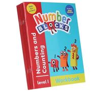 Numberblocks and Alphablocks Red Level 1 - 6 Workbooks Set Collection With Stickers (Numberblocks Numbers and Counting, Adding and Subtracting, ... More) (Numberblocks & Alphablocks Workbooks)