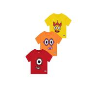 Numberblocks Boy's 3 Pack T-shirts, Short Sleeve Multipack Tops | Size: 4-5 Years Numberblocks Multicolor 4-5 Years