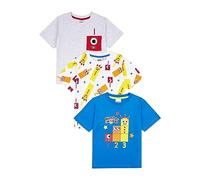 Numberblocks Boys T-Shirts Pack of 3, Multipack 3PK Summer T-Shirt Tops for Boys