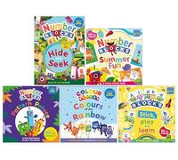 Numberblocks, Colourblocks & Alphablocks 5 Books Collection Set (Numberblocks Hide and Seek [Hardback], Numberblocks Summer Fun, Pattern Palace, Alphablocks Stick, Play and Learn & Colourblocks)