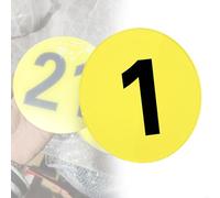 Numbered 1-5 1-50 1-100 Round Cabinet Numbers, Plastic Table Numbers With Self-adhesive Backing, Numeric Tag For Organizing And Sorting In Locker(Yellow-1-25,D 8 CM)