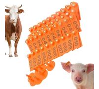 Numbered Cattle Tags, Durable Livestock Supplies, 100 Pieces Tags with Easy Apply Feature, Farm Ear Markers, Tag with Sturdy Material, Livestock Tag for Sheep Goats and Hogs