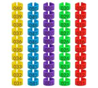 Numbered Chicken Tags - 1.6cm Poultry Leg Bands, Birds Identification Rings, Clip on Farm Markers with Strong Fit Closure and Lightweight Reusable | Farming Use for Ducks Chickens Classification