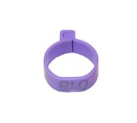 Numbered Identification Leg Rings, Poultry Leg Bands Multicolor 25mm x 10mm Pack of 100(Purple)