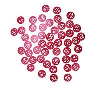 Numbered Label Numbered Tag Farm Livestock Beekeeping ABS Material Bright Colors Durable Round Labels with Numbers for Animal Husbandry and Beekeeping 50PCS 3.6cm (Red)