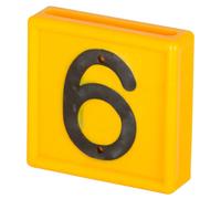 Numbered marking collar to slide onto the bracelet Kerbl N°6 (x10)