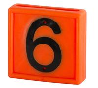Numbered marking collar to slide onto the bracelet Kerbl N°6 (x10)