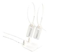 Numbered Plastic Security Seals Zip Ties Multicolor 100PCS 500PCS(White,100PCS)