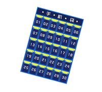 Numbered Pocket Chart Foldable Over The Door Organizer Homeschool Supplies Classroom Decor Storage Bag for Cell Phones 30 Cells No.02