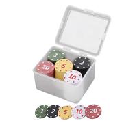Numbered Poker Chips 100 Pieces Colourful for Games with Case - Playing Poker Chips | For Travel Evenings Tournaments Parties Holidays Birthdays Offices Family Gathering Friends