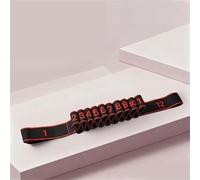 Numbered Resistance Band, Cotton-Latex Stretch Band, Yoga Dance Training Band with Segmented Markings, Multiple Sizes & Colors(12 grid Red)