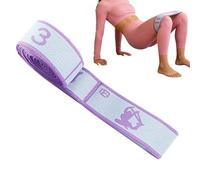 Numbered Resistance Band for Yoga Stretching - 8 Lòops Elastic Strap with Postures Guide | Polyester Cotton Workout Belt for Pilates Physical & Dance | Home Gym Equipment for Beginners