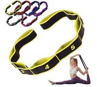 Numbered Resistance Band Leg Stretcher Band Stretching Bands Yoga Hamstring Stretch Strap With Loops Physical Therapy Elastic Exercise Flexibility Belt Pilates Straps Yoga Strap
