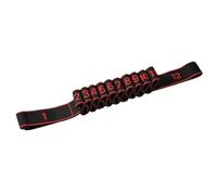 Numbered Resistance Band, Multi-Segment Exercise Band for Leg Training, 4cm Wide Yoga Stretch Band for Women's Fitness(10 grid black red)